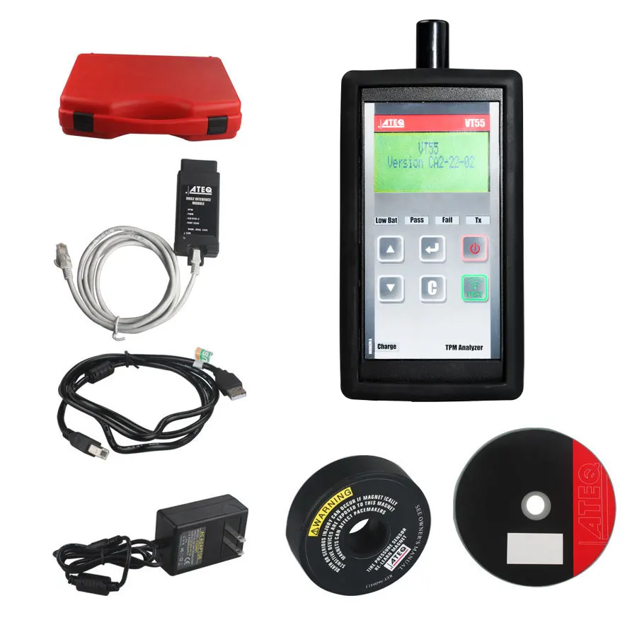 ATEQ VT55 OBDII TPMS инструмент диагностики и программирования Поддержка всех транспортных средств ATEQ VT55 активировать и декодировать TPMS датчики