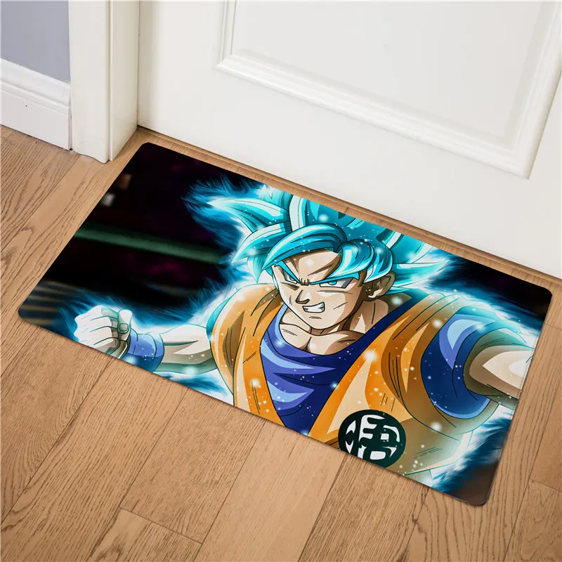 Мультфильм Аниме Saiyan принт дверной Коврик входная дверь из ПВХ Коврик Кожаный напольный Коврик нескользящий кухонный ковер легко чистить ковер Коврик - Цвет: 19