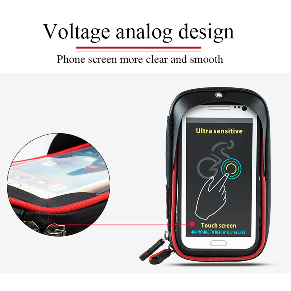 6 дюймов велосипедная водонепроницаемая сумка для сотового телефона держатель