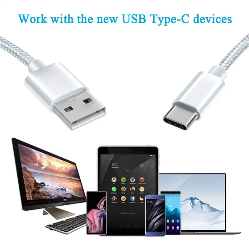 Кабель USB Type-C для Xiaomi Redmi Note 7 Mi 9 A1 A2 5 6 5S PLUS кабель C зарядки и синхронизации данных