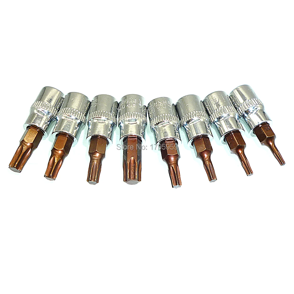 Набор торцевых головок Torx Star Impact 8 шт. 1/" квадратный драйвер T8 T10 T15 T20 T25 T27 T30 T40 отвертка бит торцевой ключ инструменты