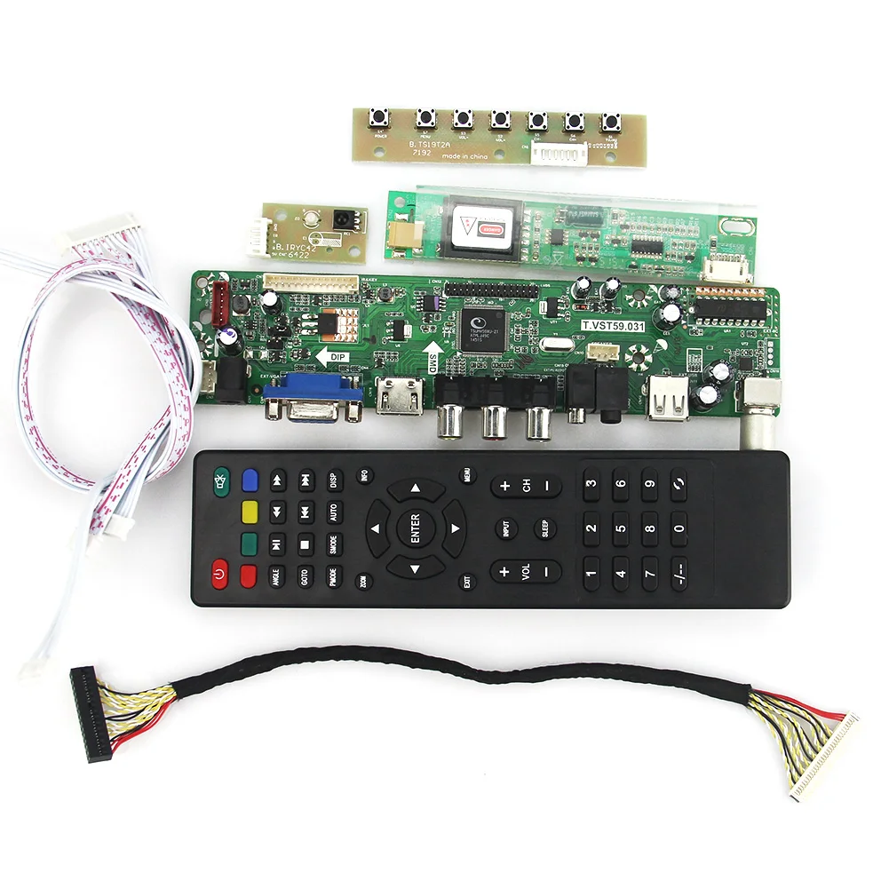 

For LP171WX2 LP171WP4-TL03 T.VST59.03 LCD/LED Controller Driver Board (TV+HDMI+VGA+CVBS+USB) LVDS Reuse Laptop 1440x900