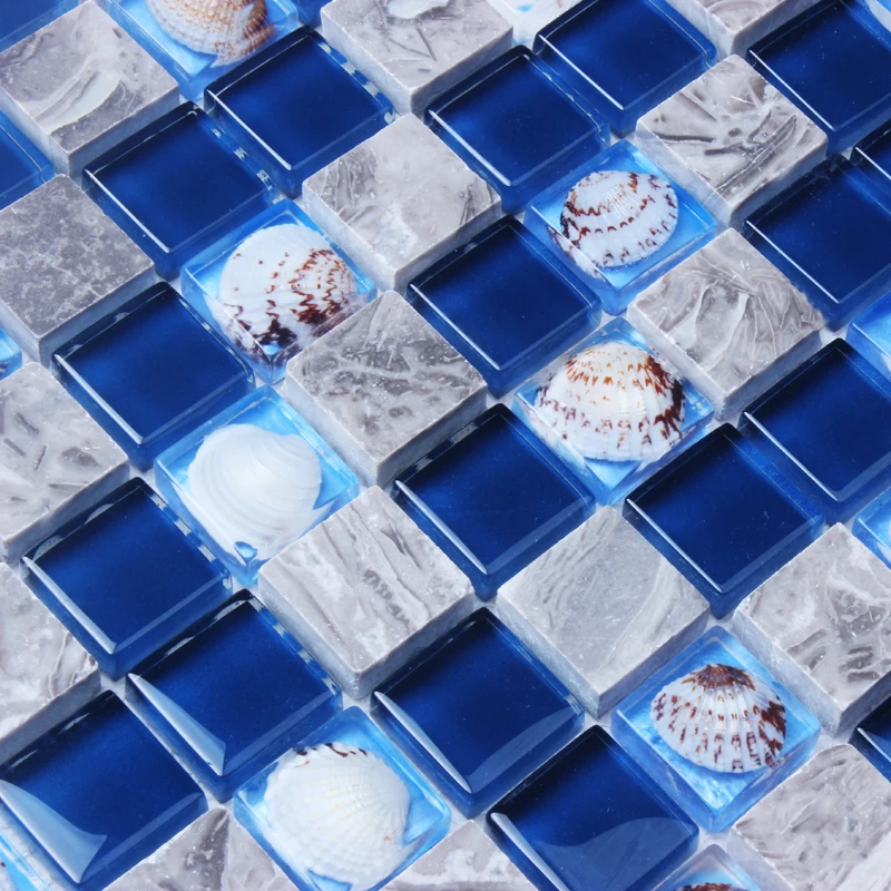 Серый деревянный мраморный камень смешанные синие кристаллы стеклянная смола