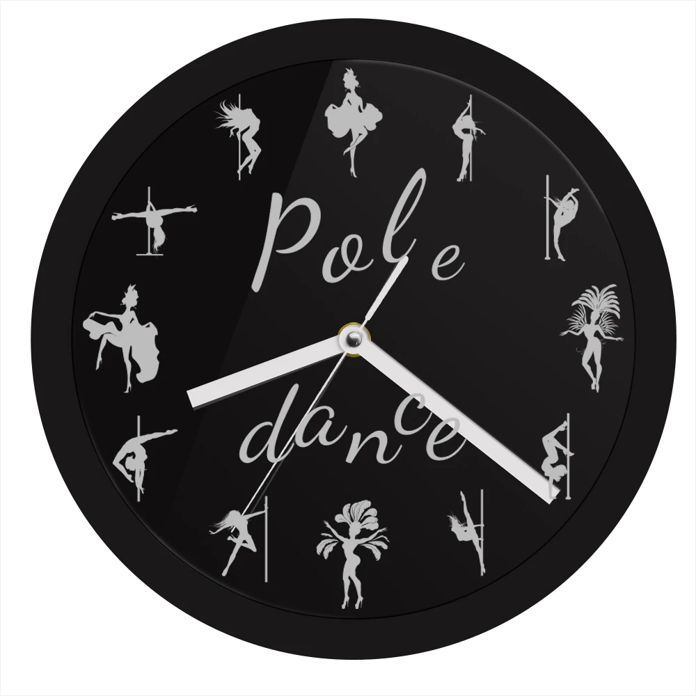 Pole Dance LED освещение настенные часы с пультом дистанционного управления Изменение