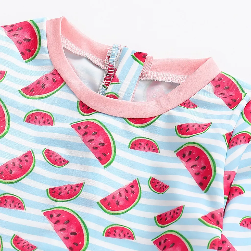 Детское бикини с длинными рукавами для девочек пляжный слитный купальник