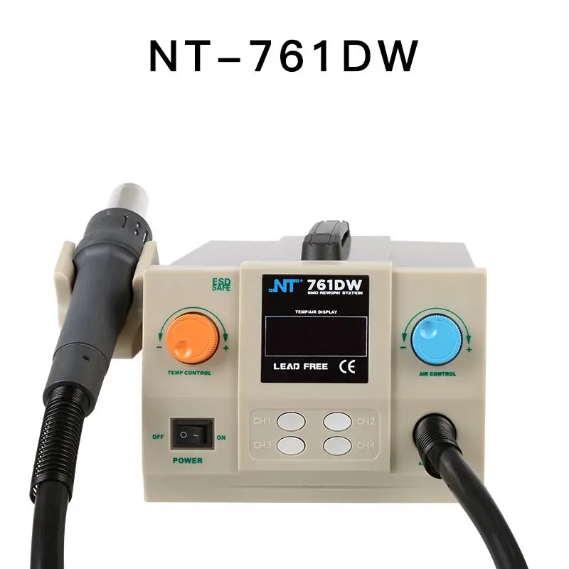 Новинка 761DW 700 Вт быстрая паяльная станция Набор цифровая Термофен 100 450 градусов