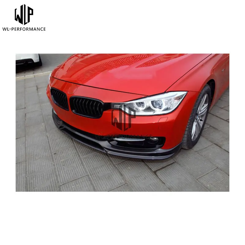 Для BMW 3 серии F30 F35 карбоновое волокно передний шкив для губ Нижний Бампер
