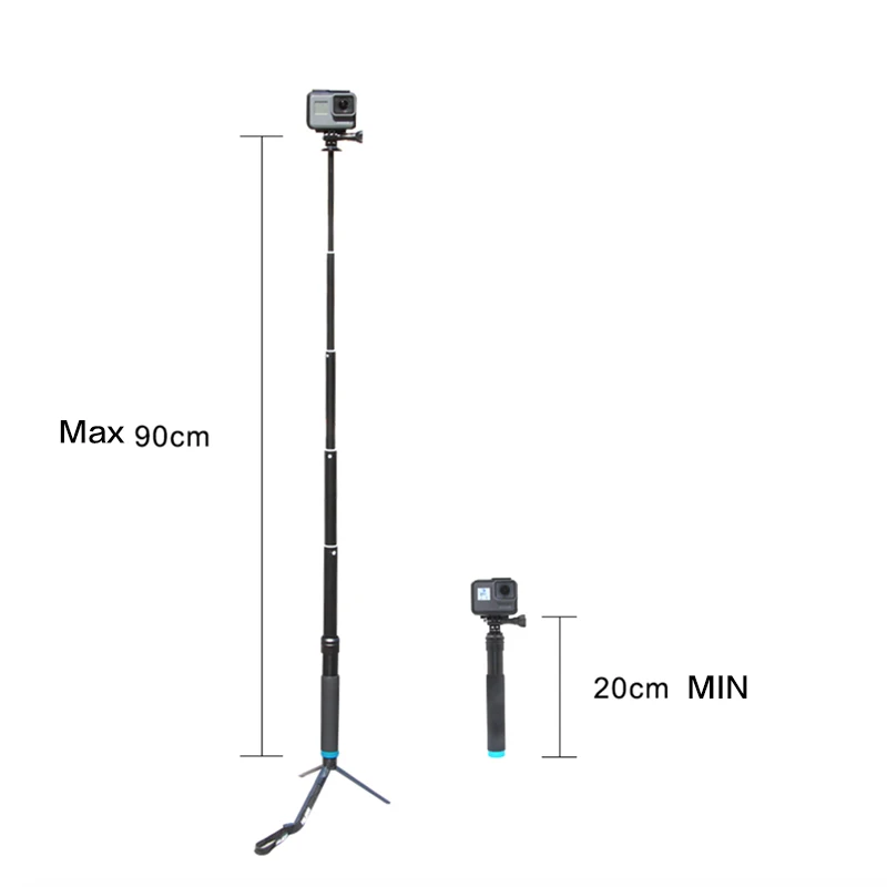 Телескопическая селфи палка выдвижной монопод + 3 сторонний штатив телефонный