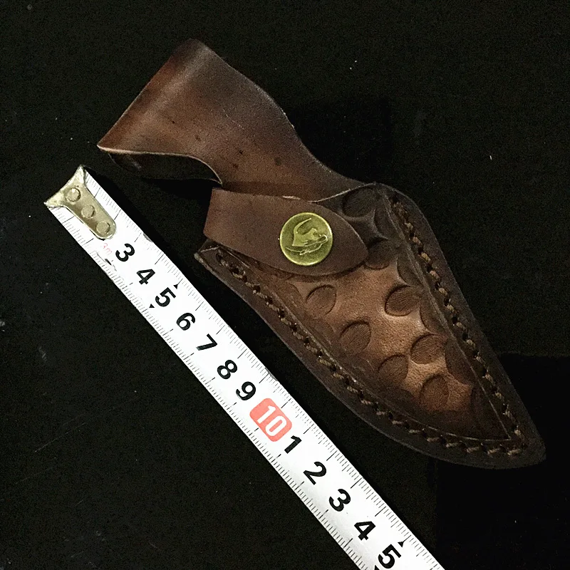 

Genuine leather Knife case Embossing Knife pouch Vegetable-Tanned Leather Washed Retro Style Straight knife real Leather