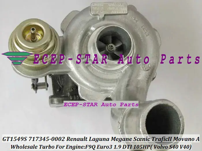 GT1549S 717345 0002 турбо для Renault Laguna Megane Scenic Trafic II/Opel Movano A Vivaro/Space Star Volvo S40/V40 1.9L DTI F9Q|turbo