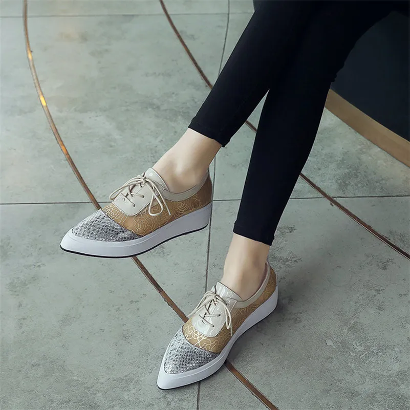 Женская обувь на плоской подошве FEDONAS повседневная из натуральной кожи с острым