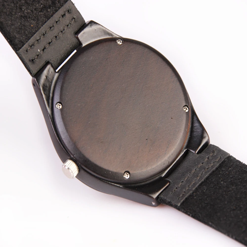 Мужские кварцевые часы с бамбуковым ремешком из натуральной кожи|wristwatch strap|wristwatch