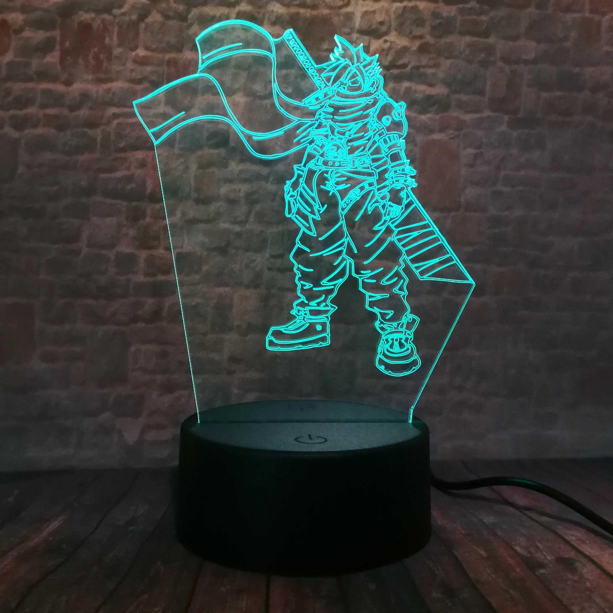 Японское аниме Наруто 3D Momochi Zabuza Kirigakure no Kijin экшн-фигурка LED RGB 7 цветов подарки для