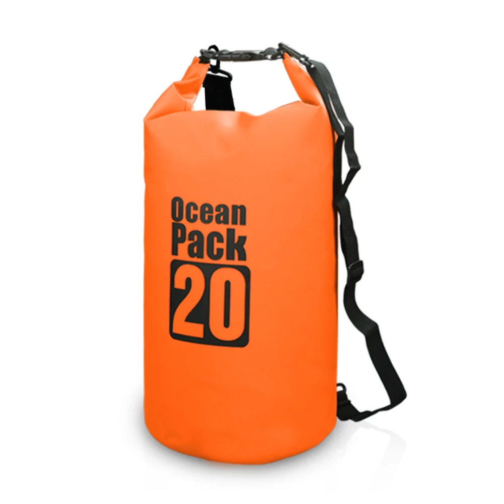 Orange 20L 10L/15L/20L/30L Открытый Водонепроницаемый Сухой Рюкзак воды плавающий мешок ролл Топ мешок для каякинга рафтинг лодок речной треккинг - Цвет: Orange 20L