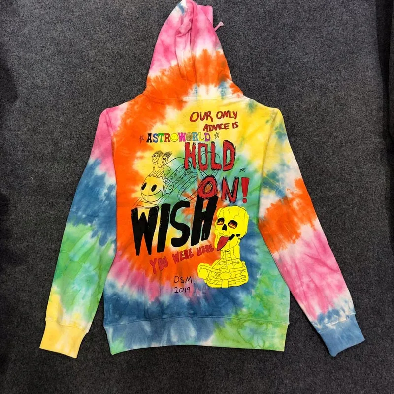 4 С изображением Трэвиса Скотта ASTROWORLD Ksubi пламенный доллар Толстовка 1:1 лучшее качество яркое Кофты мужские толстовки с капюшоном, пуловер - Цвет: 4