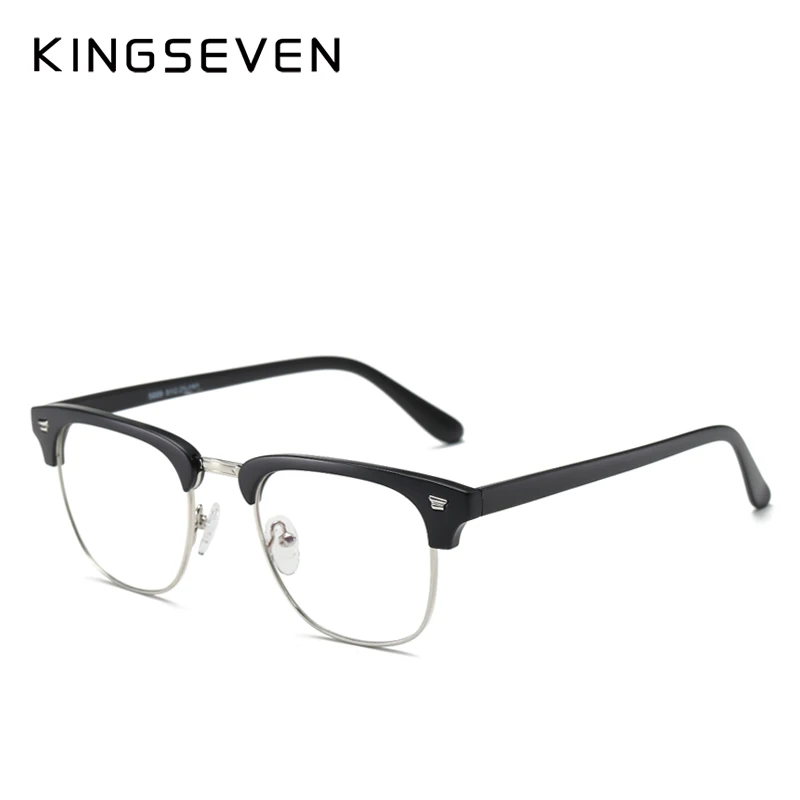 C02 KINGSEVEN, очки для компьютера, Oculos de Grau, оправа для очков для мужчин и женщин, очки с голубым покрытием, антибликовое покрытие, защита от ультрафиолета - Цвет оправы: C02