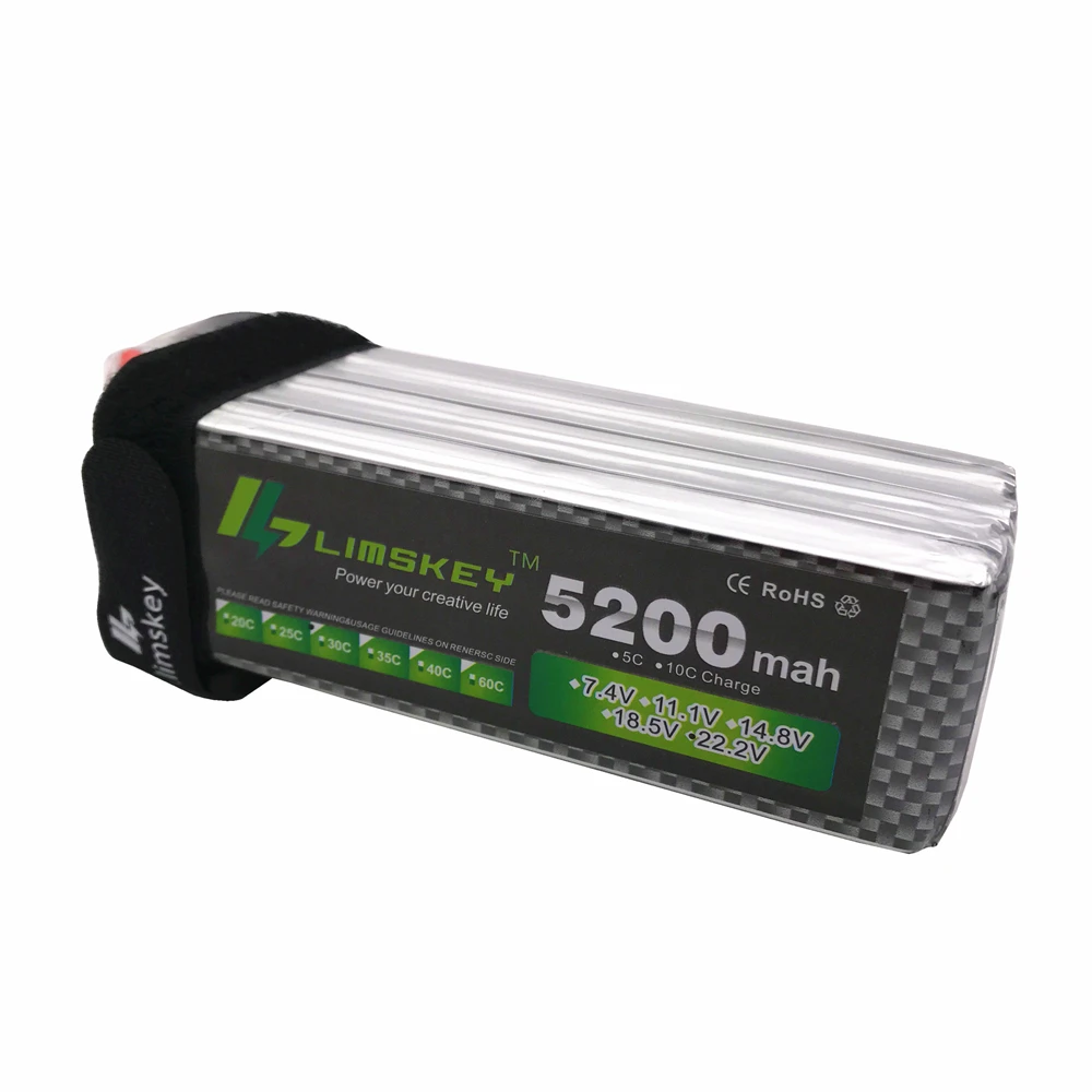 Перезаряжаемый Limskey Power 22 2 в 5200 мАч 40C 6S Lipo аккумулятор XT60 разъем для