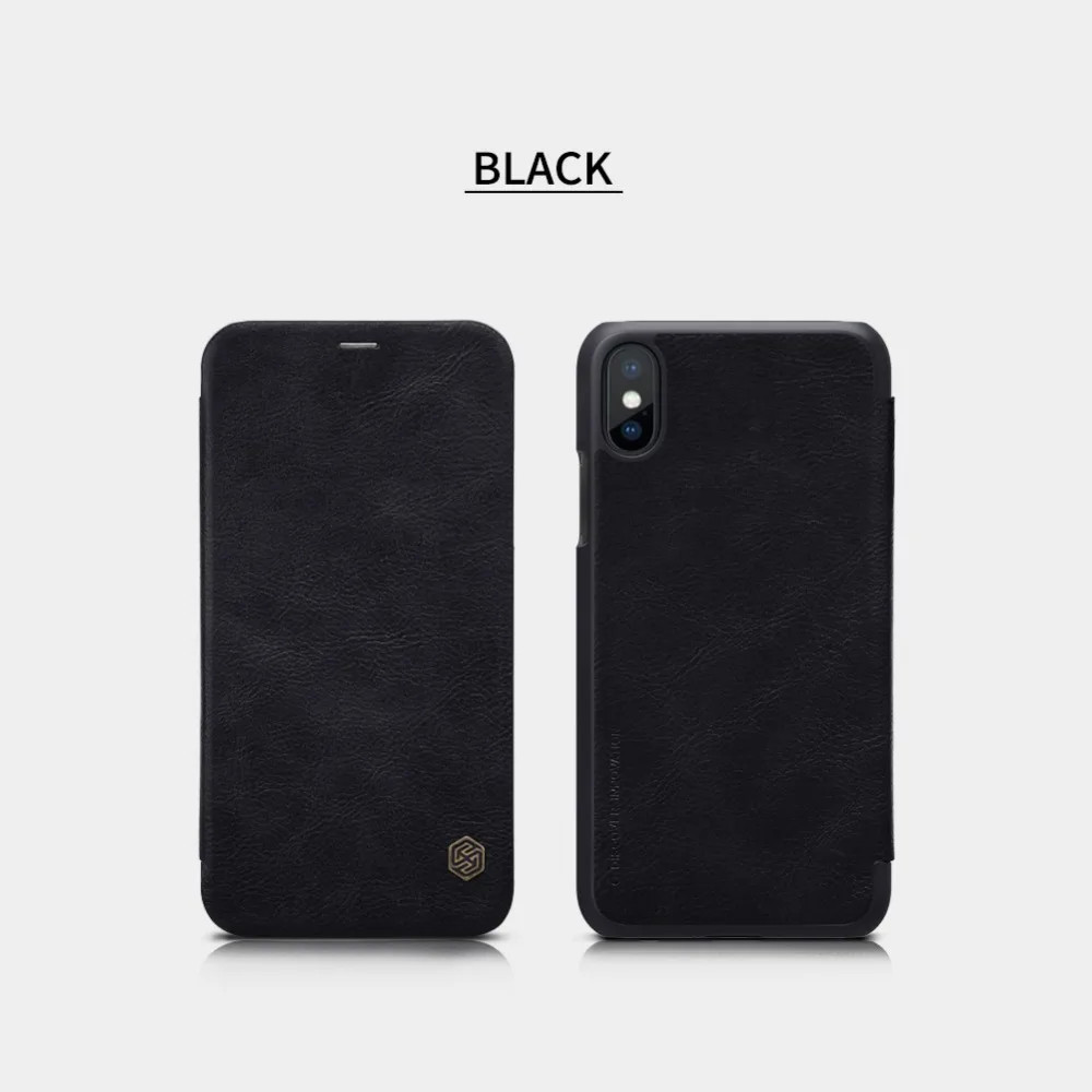 Для iPhone XS X Nillkin Qin Series чехол для телефона роскошный Слот для карт бизнес стиль для iPhone X XS Флип кожаный чехол Nilkin чехол