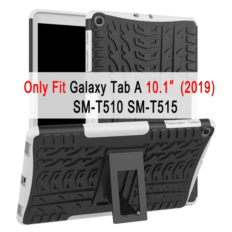 SM-T510 white Чехол для samsung Galaxy Tab A 10,1 SM-T510 SM-T515 T510 T515, тонкий Силиконовый противоударный чехол-подставка+ пленка+ ручка - Цвет: SM-T510 white