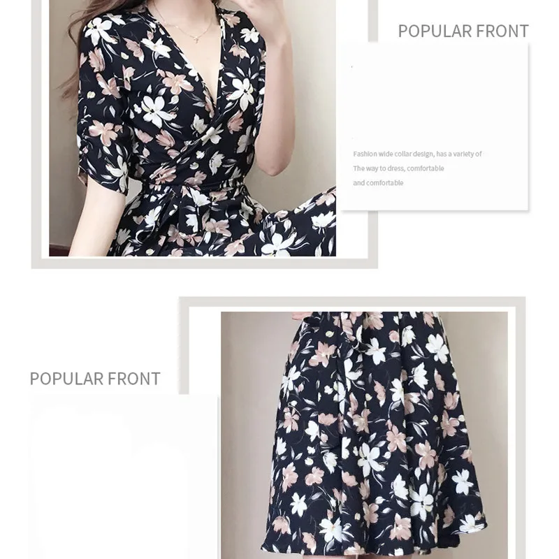 Женские Платья с цветочным принтом летнее платье для женщин Vestido сексуальная