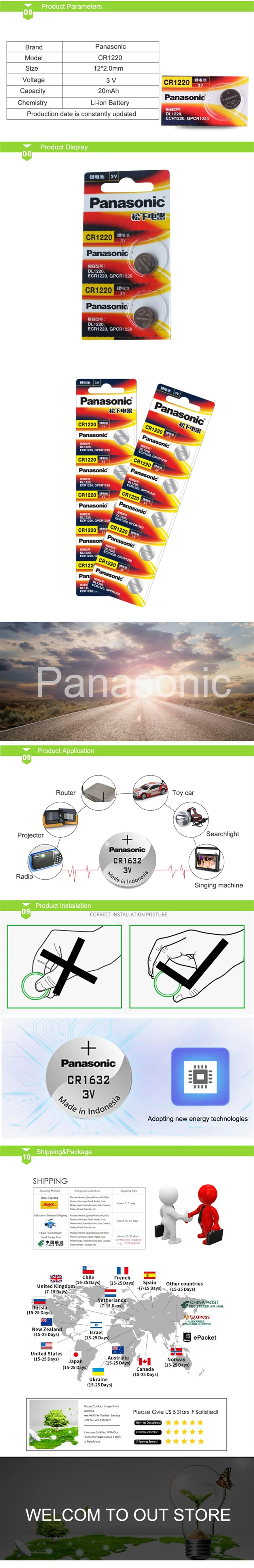 20 шт./лот Panasonic продукт cr1620 батарейки таблеточного типа для мобильного часо-3 V литиевая Батарея CR 1620 дистанционного Управление калькулятор