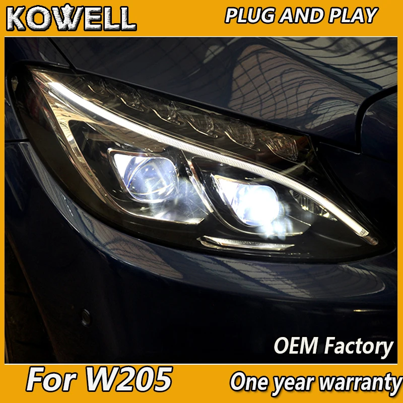 Автомобильный Стайлинг головной светильник для W205 s 2014-2017 C300 C260 Новый
