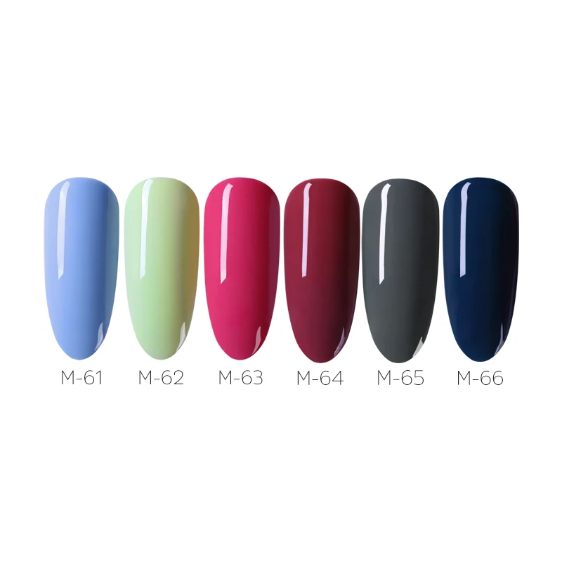 M061-066 MSHING99 Гель-лак для ногтей 6 шт./лот лак для ногтей Светодиодный УФ-гель для ногтей замочить от ногтей Гель-лак блеск Гибридный гвоздь лак - Цвет: M061-066