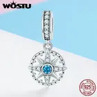 Подвеска-Компас для браслета из серебра 925 пробы с бусинами