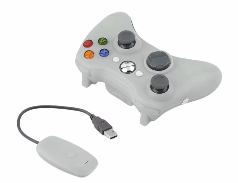 White Для Xbox 360 2,4G беспроводной контроллер компьютера с ПК приемником беспроводной геймпад пульт дистанционного управления для microsoft Xbox360 джойстик контроллер - Цвет: White