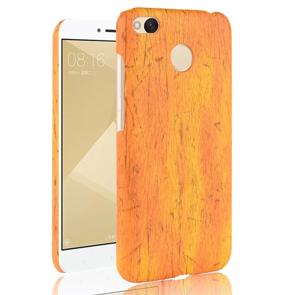 Роскошные Woodern кожи ретро кожаный чехол для XiaoMi RedMi 4X крышка Жесткий Shell на Для Сяо