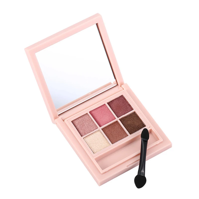 Макияж блестящие и сверкающие Алмазный тени для век Палитра 6 цветов