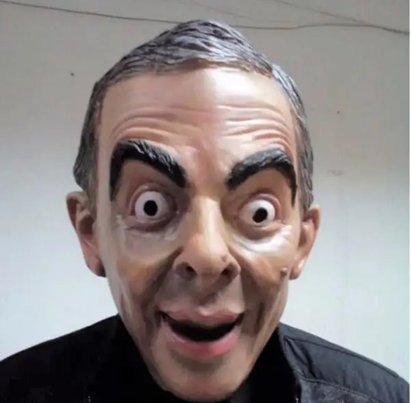 Забавные star mr bean Реалистичная маска смех решений звезда маскарадные латексные