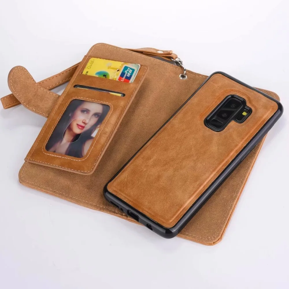CBL 2 в 1 кошелек на молнии кожаный чехол для Samsung Note 9 8 S9 S8 S10 Plus телефона J3 J5 J7 A3 A5 2017