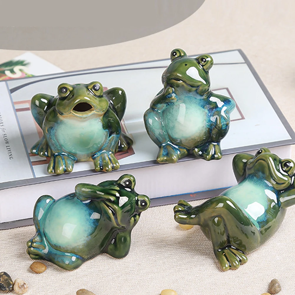 Лягушка датчик движения статуя керамическая лягушка Статуэтка для Сада Садовый