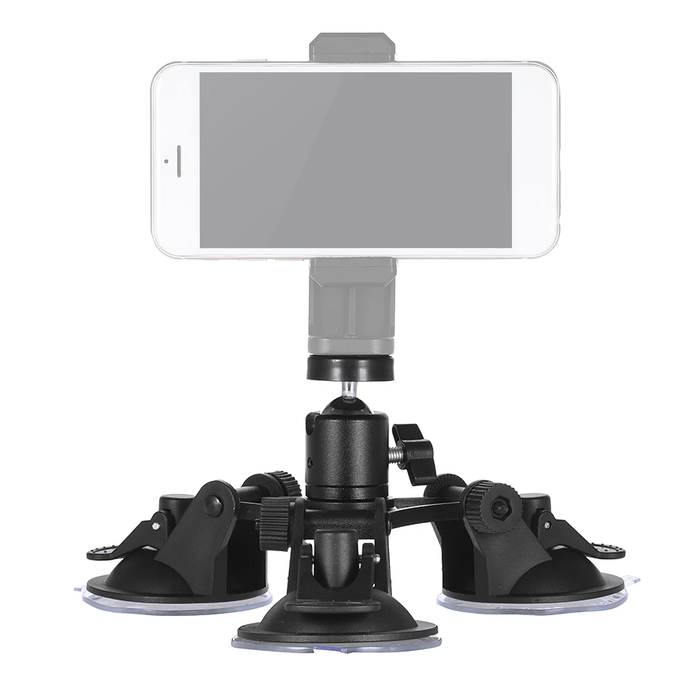 Действий Камера Спортивная водоотталкивающая Камера GoPro Тройная присоска присоски для GroPro Hero 5/4/3+/3 шаровая Головка для штатива-адаптер для крепления