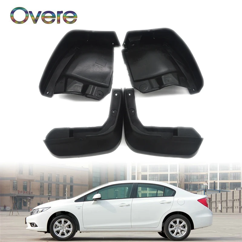 Овере автомобильные передние и задние брызговики для Honda Civic Седан 2012 2013 2014 2015