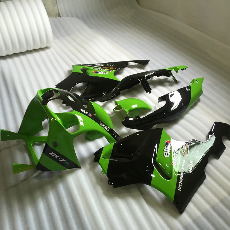 Комплект обтекателей для Kawasaki Ninja ZX7R 96 97 98 03 комплект зеленого и черного цвета 1996