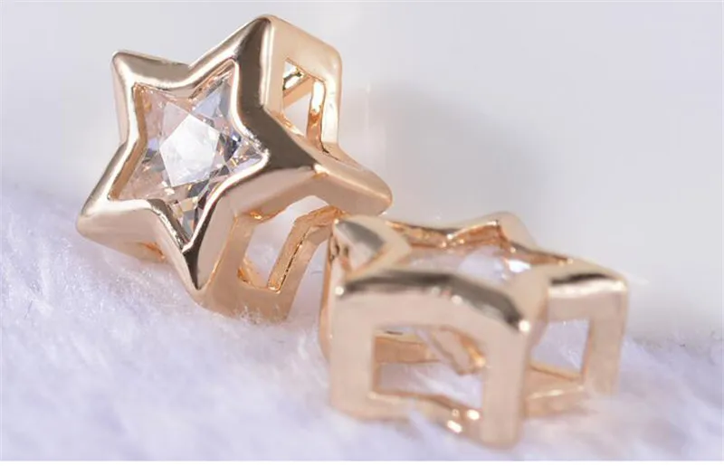 10 ШТ. Europea Crystal Star Подвески для DIY Ожерелье Серьги Hollow Шарма Шарика Fit