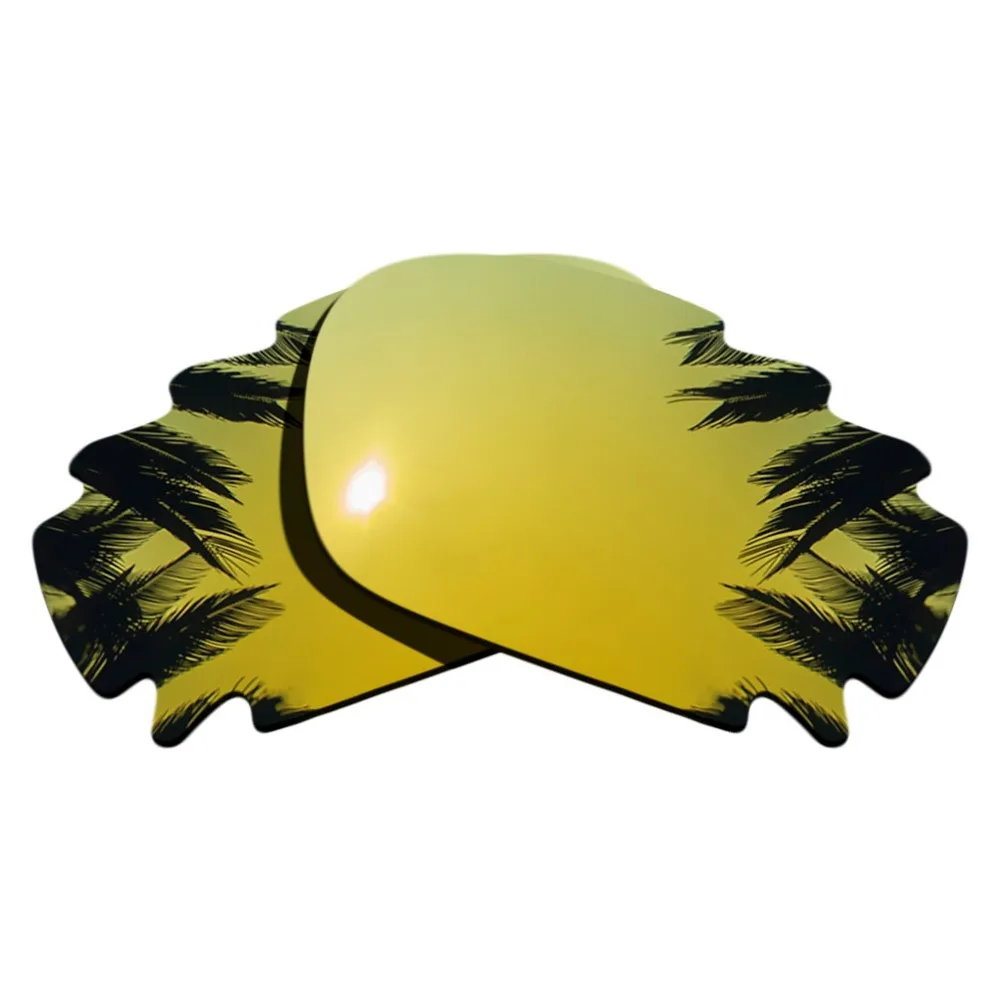 (24K золото + оранжевый красный зеркальный) 2 пары поляризованных сменных линз для