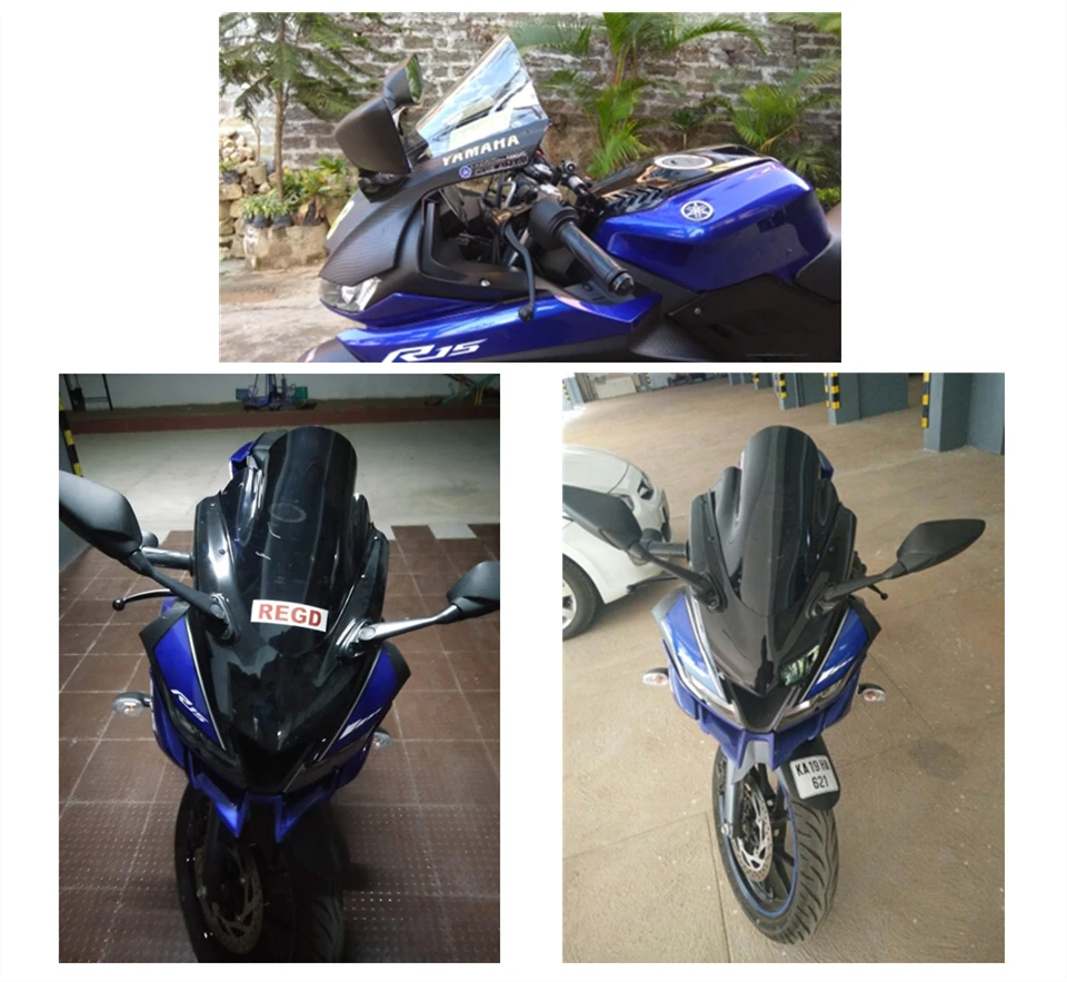 Для YAMAHA YZF R15 V3 V3.0 VVA мотоциклетные ветровые стекла козырек Визер ветровые дефлекторы мотоцикл лобовое стекло