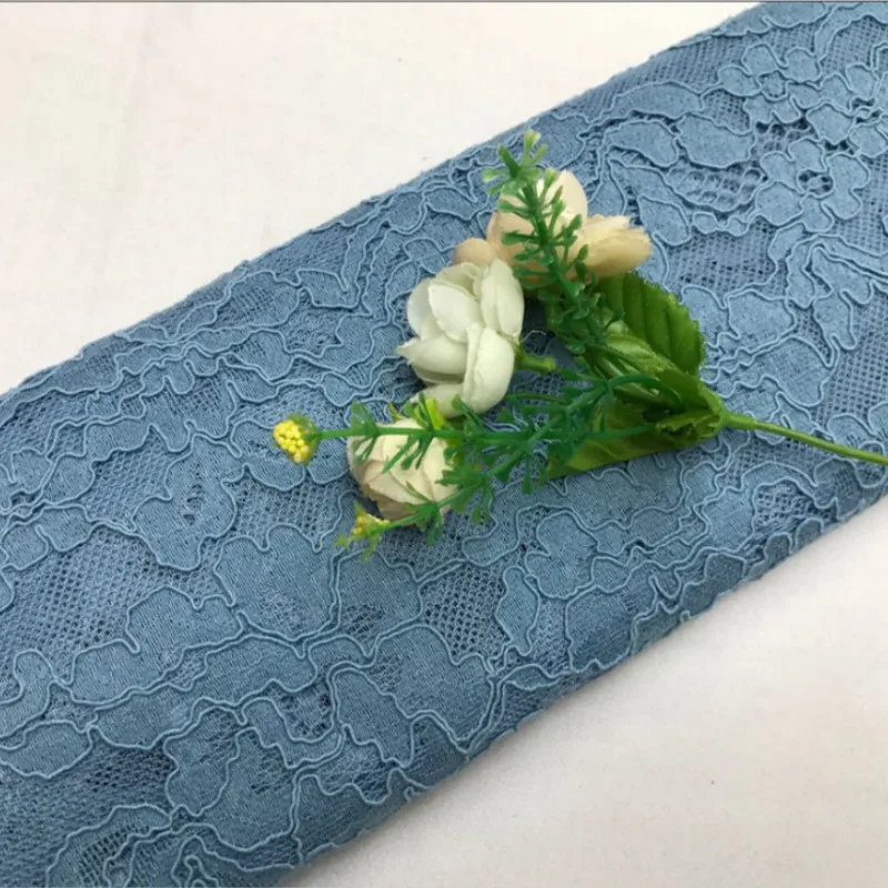 Хлопковая кружевная ткань ажурная для свадебного платья материал на