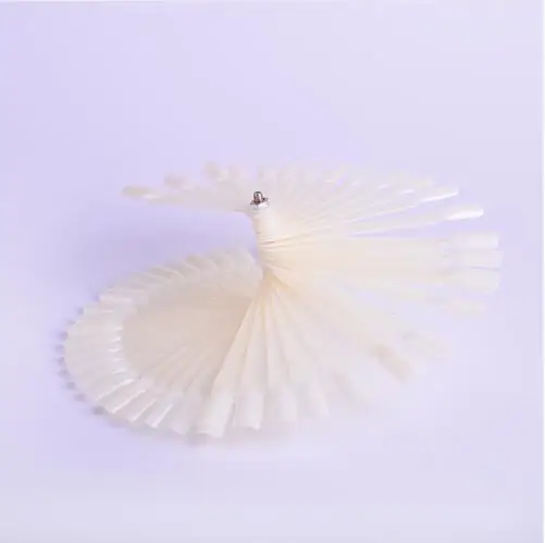 1 Набор накладных насадок для ногтей натуральный прозрачный черный веер на палец