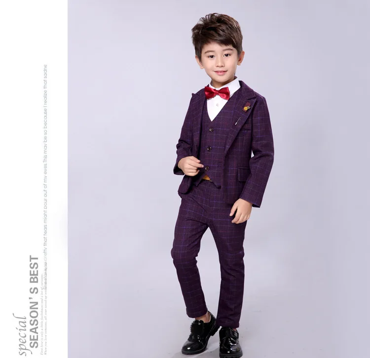 Официальный костюм блейзер для мальчиков 4 шт./компл. свадебные костюмы