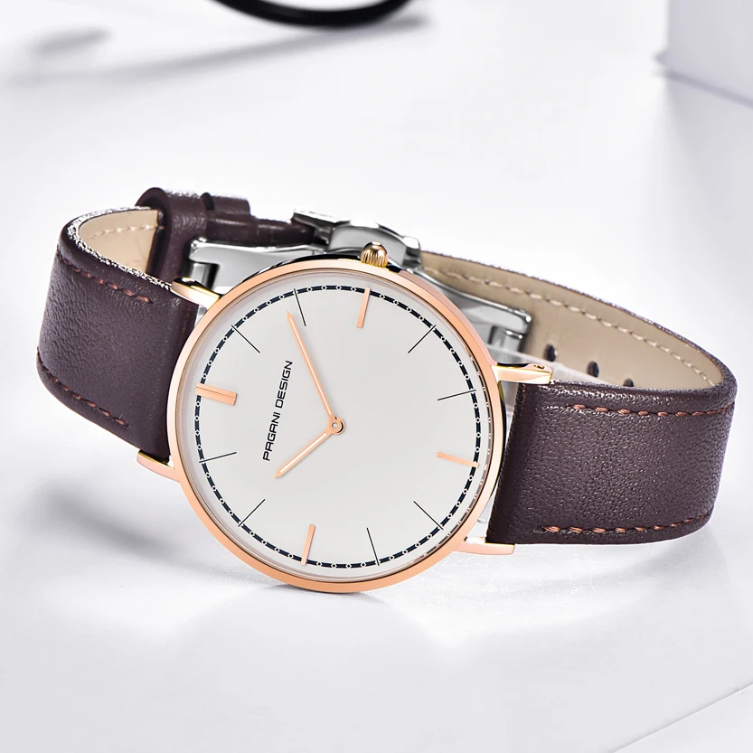 PAGANI Дизайн Япония парные кварцевые часы из натуральной кожи бизнес 2 руки