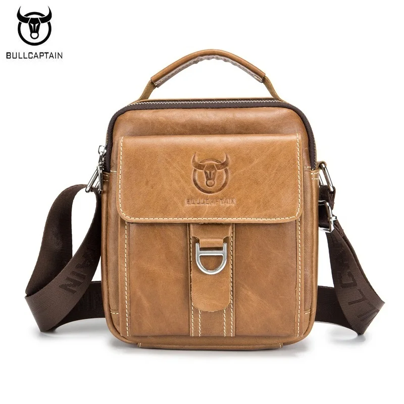 BULLCAPTAIN винтажная повседневная мужская сумка из натуральной кожи деловые модные