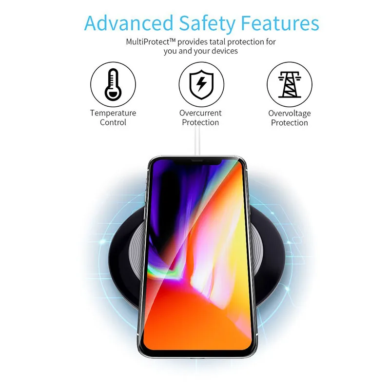 Быстрое беспроводное зарядное устройство Qi для iPhone 11 Pro 8 Plus X XS Max Беспроводная зарядка для samsung Galaxy S10 S9 Plus Xiaomi mi x 2s