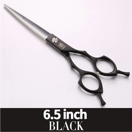 6.5 Black Fenice высококачественные красочные 6,5 дюймовые ножницы из нержавеющей стали для стрижки домашних животных для ухода за собакой, прямой резак - Цвет: 6.5 Black