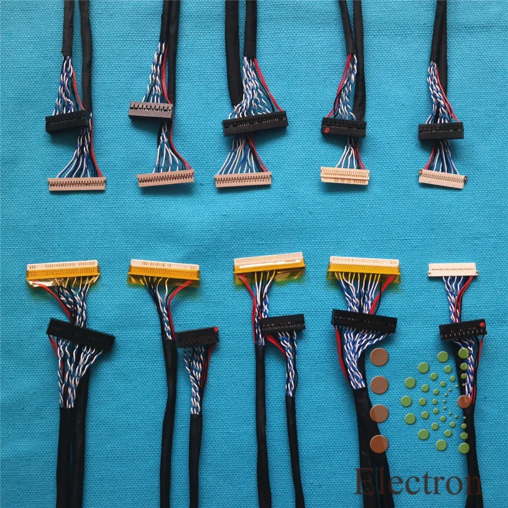 10 шт. набор кабелей для ЖК экрана поддержка универсального кабеля LVDS
