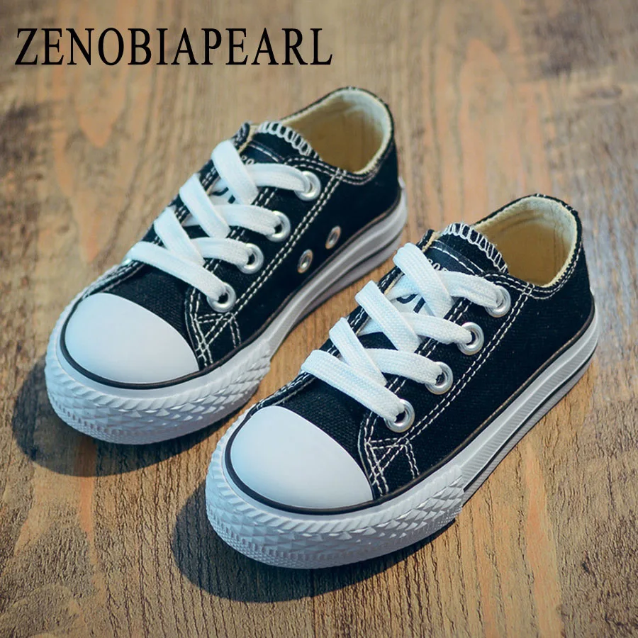 

ZENOBIAPEARL Children Shoes Sport Breathable Boys Sneakers Brand Kids Shoes for Girls Jeans Denim Casual Child Flat Canvas Shoes