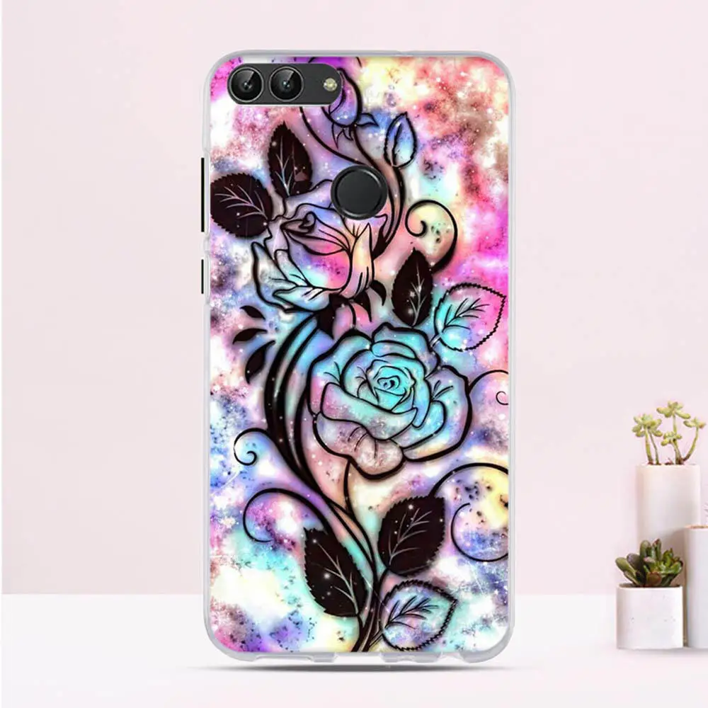 Чехол для Huawei P Smart мягкий прозрачный силиконовый чехол из ТПУ телефона с функцией